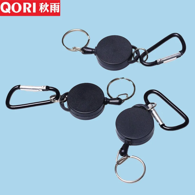 Wholesale Carabiner retractable id badge reel with kingring yoyo card holder