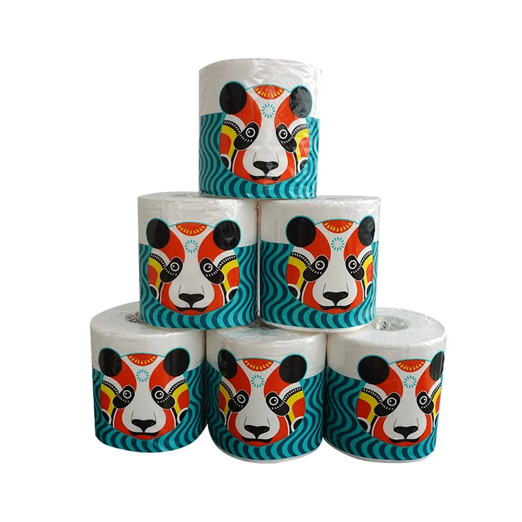 Whole box customized bamboo pulp 2 3 4 ply toilet roll tissue paper