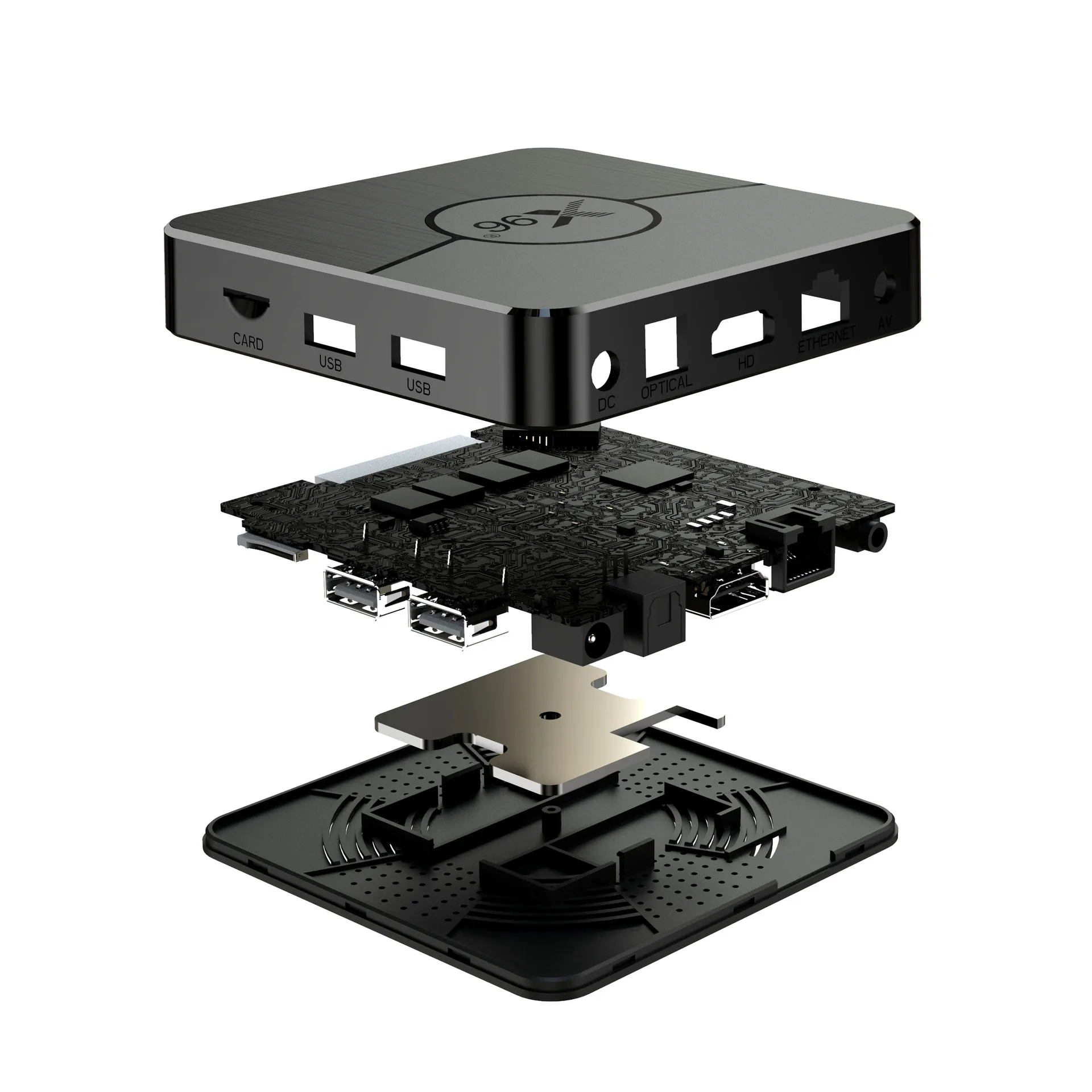 wholesale cheap Q96 android 4k smart h 265 tv set top box hybrid iptv tv wifi  guangdong the set-top box