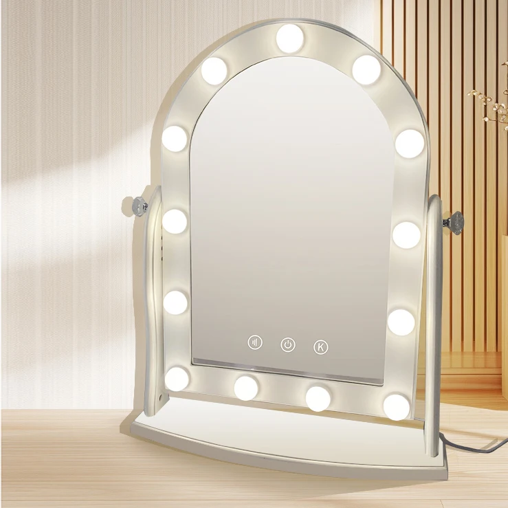 Touch Screen Hollywood Vanity Apartment Hotel Project Smart Desktop Makeup Tables Led Mirrors With Led Light
