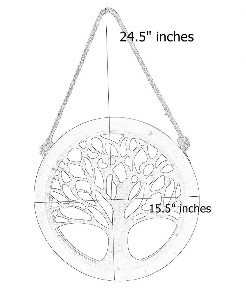 
Tree of Life Wood Metal Wall Art Galvanised Wall Sign 