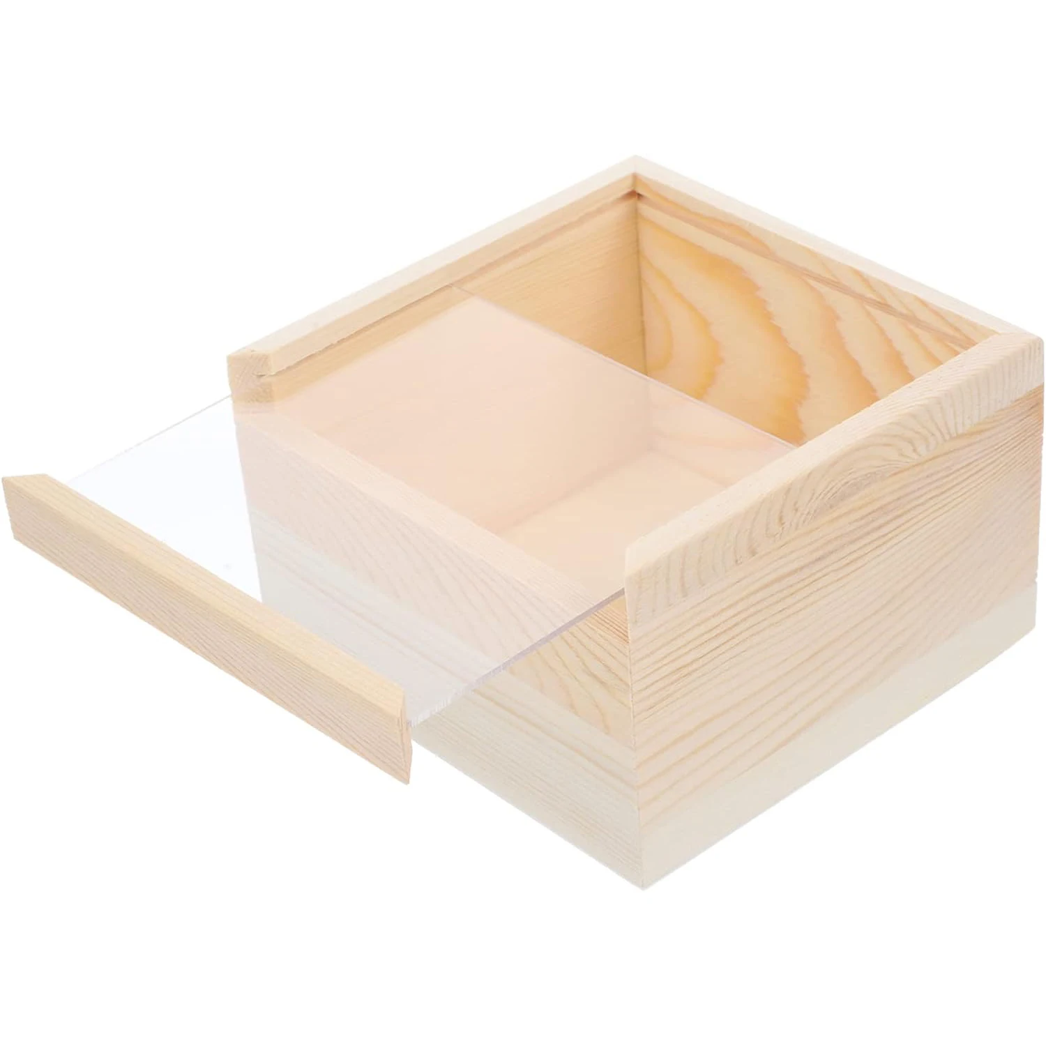 Custom Unfinished sale low price unfinished wood box with slide lid  wooden pencil box with sliding lid