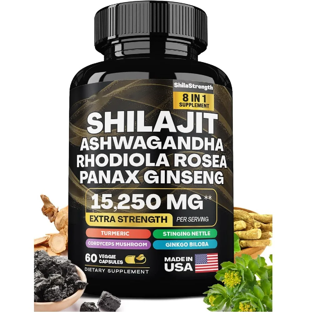 Чистые натуральные капсулы harvessted shilajit ashwagandha из региона Гималайса высокоактивные Биоактивные компоненты