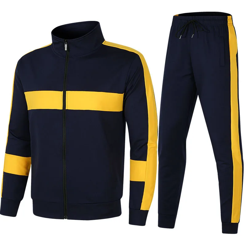 Wholesale Mens Sweat Suits Zips 2 Pieces Jacket Set Jogging Suit Track Suit Custom Logo Jacket Tracksuits For Men