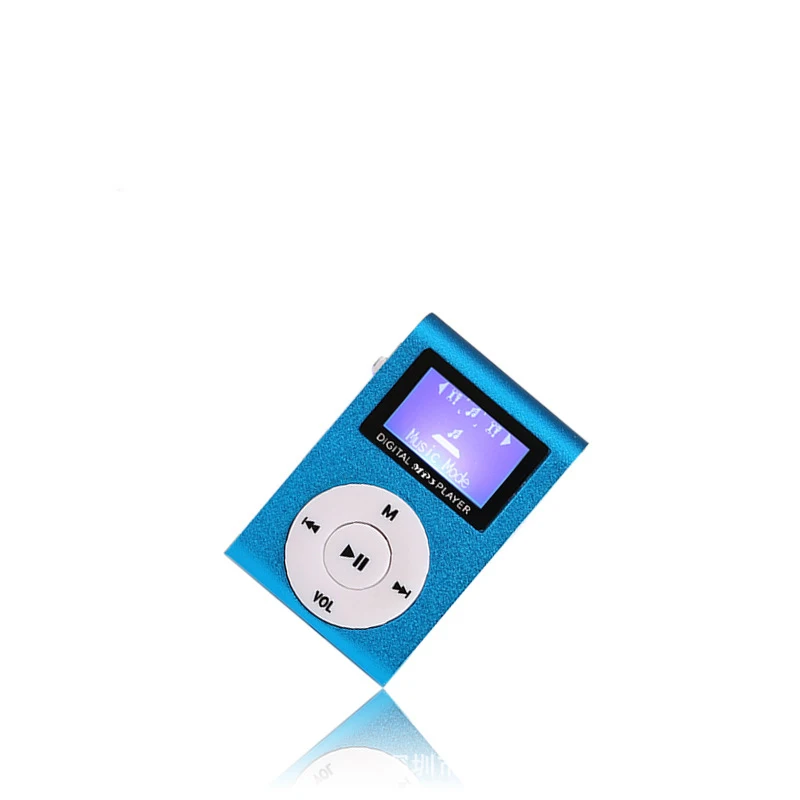  Металлический Мини FM-прищепка MP3-плеер FM со слотом для