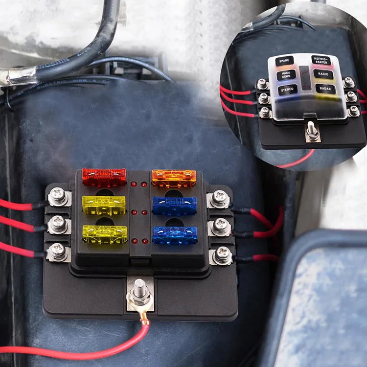 Waterproof Marine Blade Fuse Holder Box Car Fuse Block Holder With Indicator Light