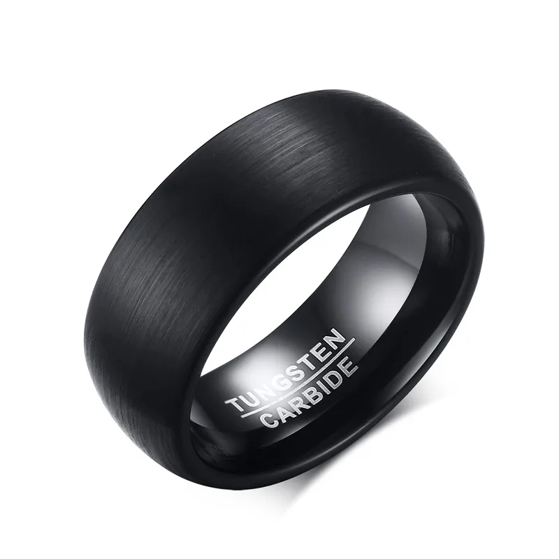 
Fashion black tungsten custom ring from men rings jewelry 