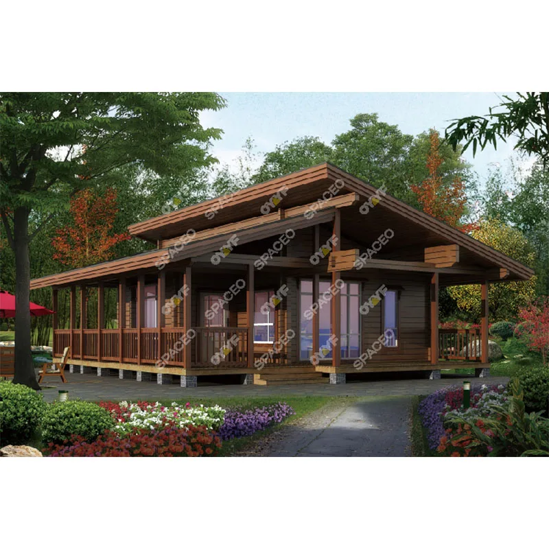 OYYF Comfortable Ready Made House Apartment Construction Prefabricated log Wooden Houses