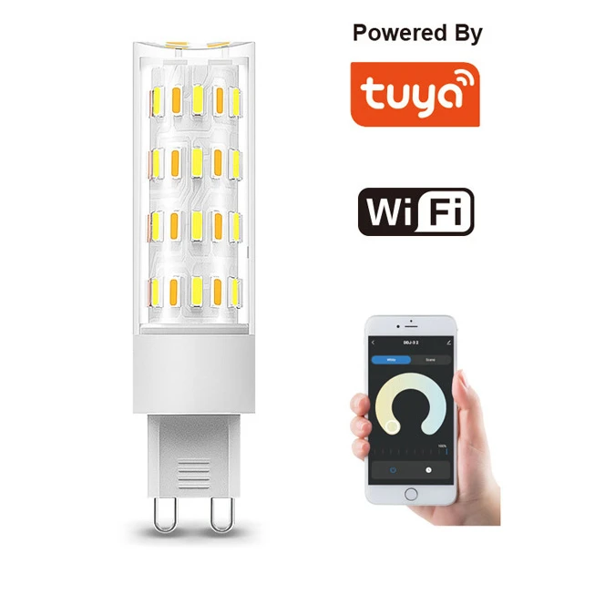 G9 СВЕТОДИОДНЫЕ Лампочки мини-кукуруза с регулируемой яркостью Smart Tuya Wifi интеллектуальная глубокая лампочка