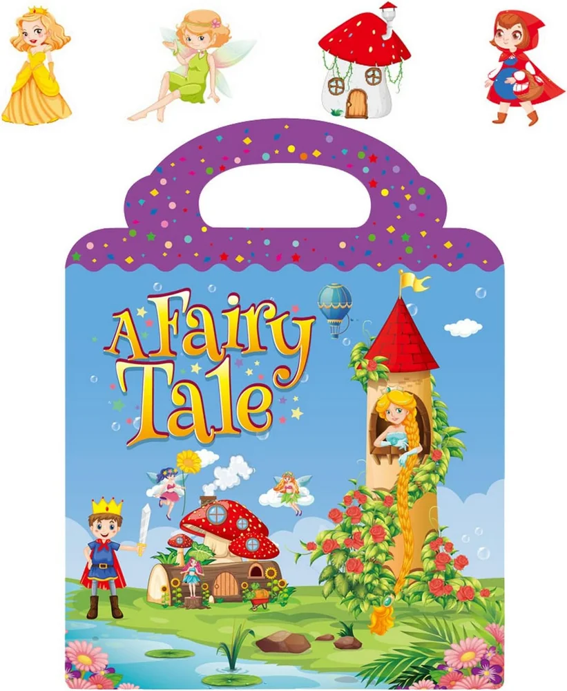 Reusable waterproof princess castle fairy tale game princess wolf cartoon theme static sticker activity book for kids