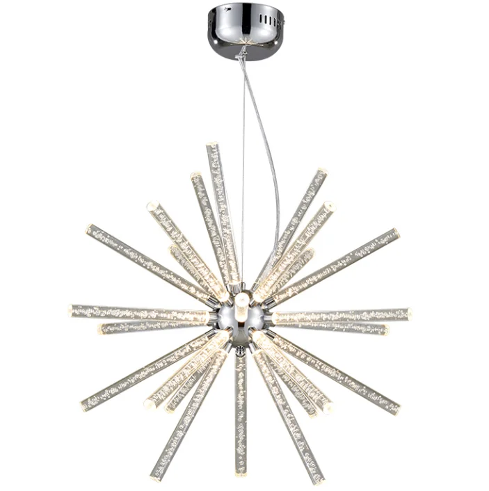 Nordic Style Bubble Crystal Ball Led Pendant Lamp Frosted AND Clear Drop Light Fixture for Living Room