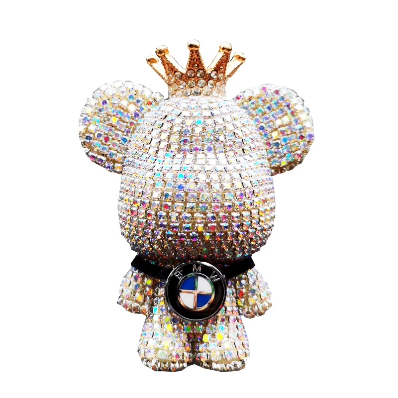 Vehicle Car Aromatherapy Essential Oil Diffuser Diamond Locket  Little bear Vent Clip Car Decoration Car Air Freshener Perfume