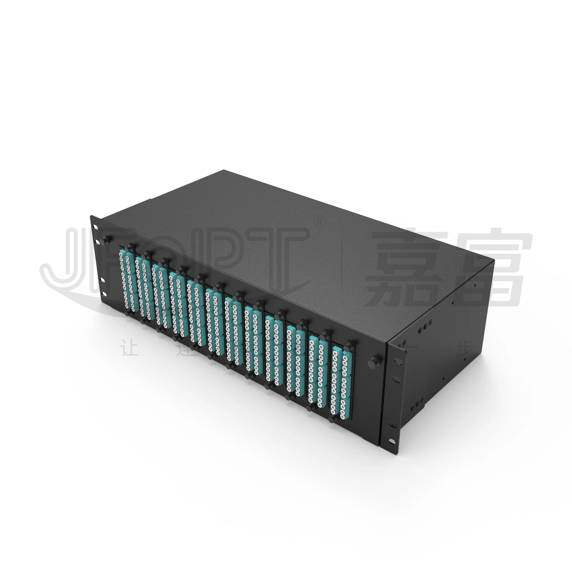 3U rack mounted sliding box 144 288 cores high density fiber distribution box blank MTP MPO modular fiber patch panel