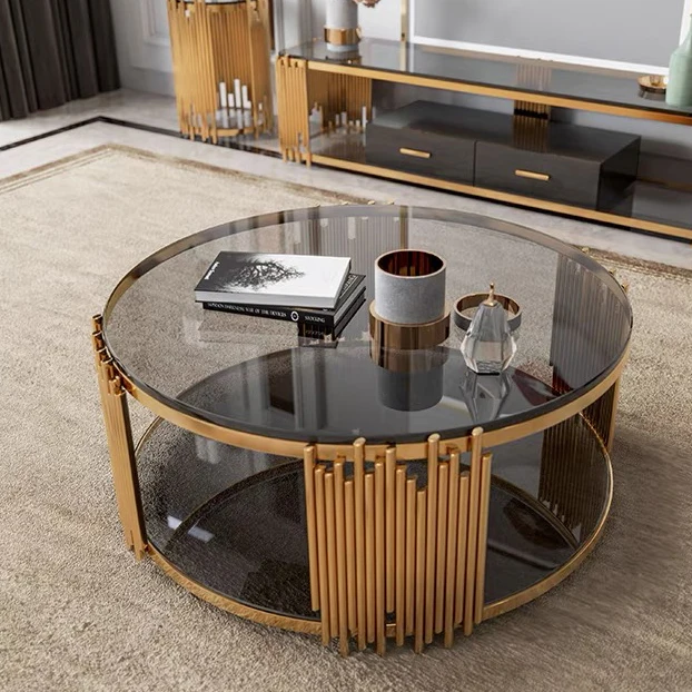 Pour smart fashion basse room Салон Золотой Круглый, гостиная итальянский торцевой стол/