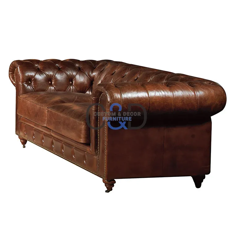 Антикварная мебель для гостиной chesterfield 321 набор кожаных