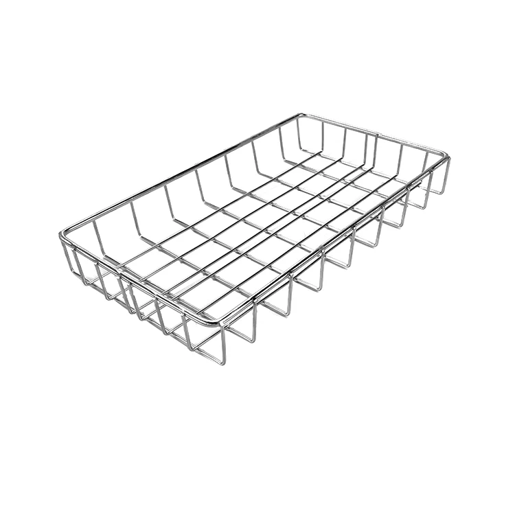 Customized small metal mesh basket kitchen drain storage metal basket 304 stainless steel grill grates