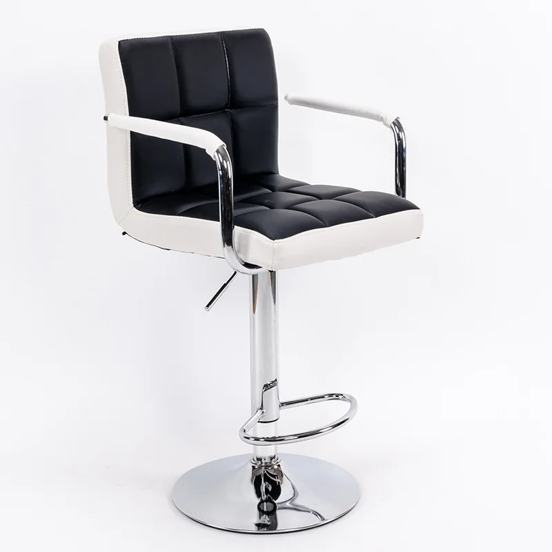 Modern Leather Adjustable Bar Stools Swivel Pub Chair Bar Furniture Metal Fixed Seating Height Fashionable ISO9001-2000 Optional