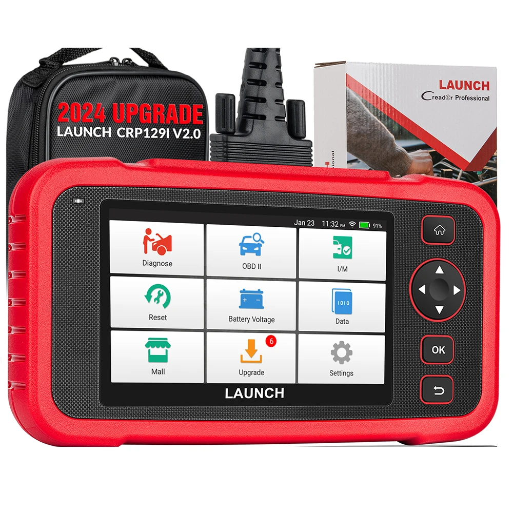 Launch Universal CRP 129I V2.0 Elite Four System Car Diagnostic Tool OBD2 Scanner with 12 Resets Auto Code Reader