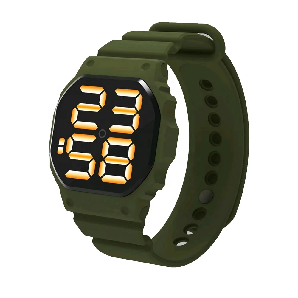 
Wholesale Waterproof Men Digital Wristwatch Fashion LED Display Watch Touch Screen LED Watch Sport 