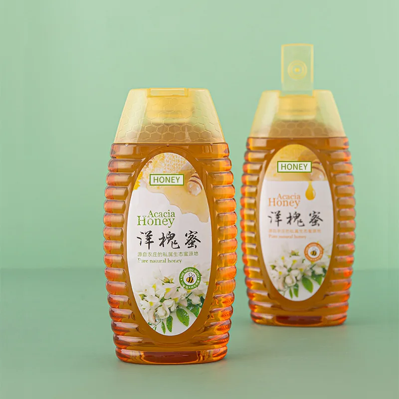 New Arrival Custom Label Squeeze Bottles Package Mayonnaise Sauce Honey Bottle with Silicone Valve Cap