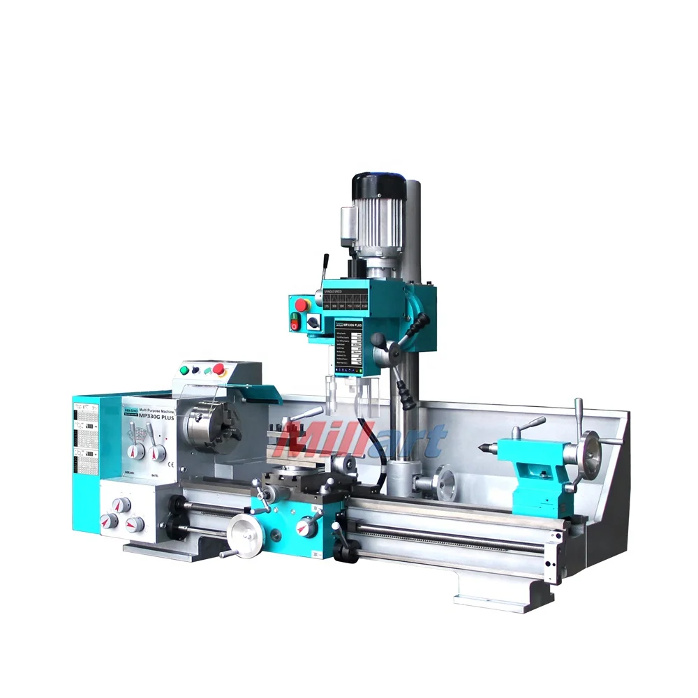 High precision gear head lathe MP330G-1/ 915 ,stepless variable head MP330V-1/915 drilling milling combo lathe-mill machine