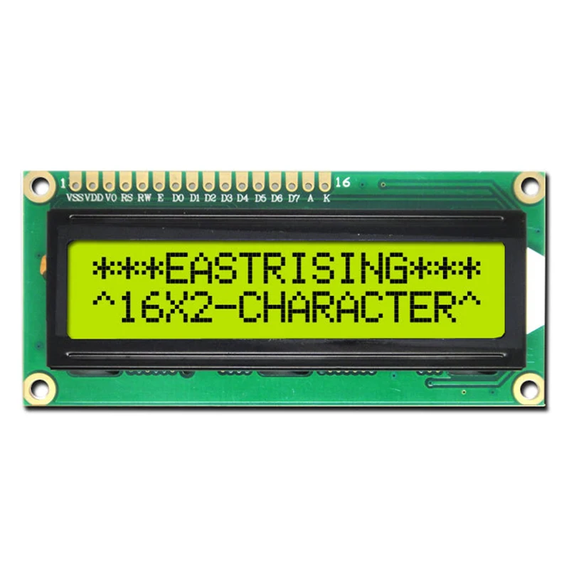 16*2 lines LCD display Module FSTN 3.3V 4pins with off leds function character Yellow Green for POS ATM LCD Display