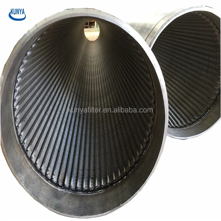 
V wire mesh stainless steel flat slot 0.5mm 0.2 500 micron curved wedge wire water well screen 