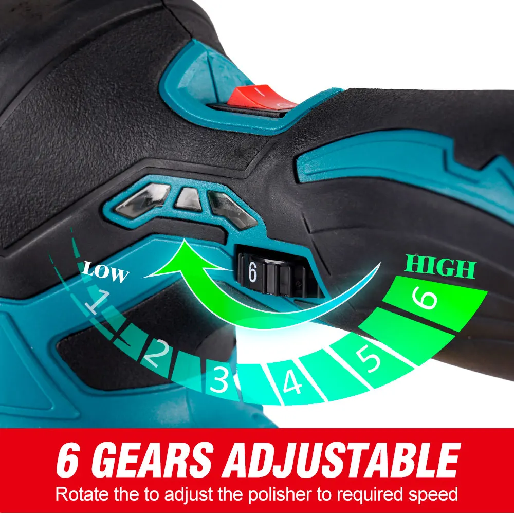 Cordless Mini Polisher 6Gears Car Polishing Machine 12V Electric Cars Polish Machines Adjustment Speed