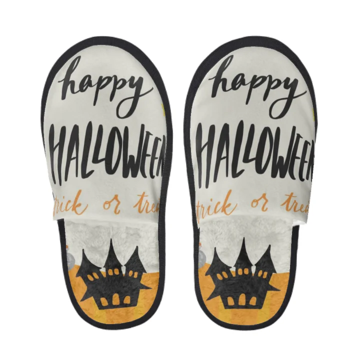 Хэллоуин, распродажа, плюшевые зимние теплые женские тапочки eva