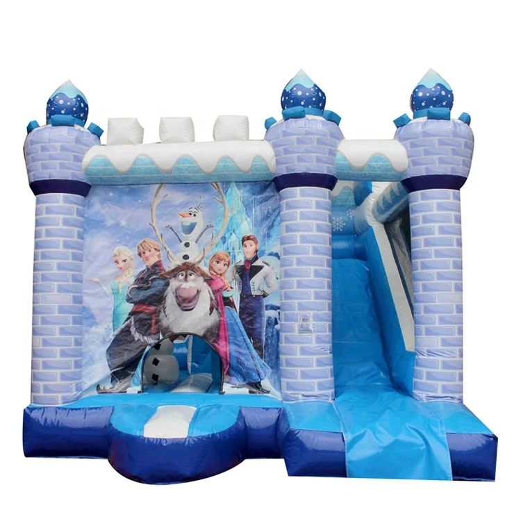 Надувной замок «Снежная королева», горка для заднего двора, комбинированный коммерческий надувной батут «Холодное сердце», горка Эльзы