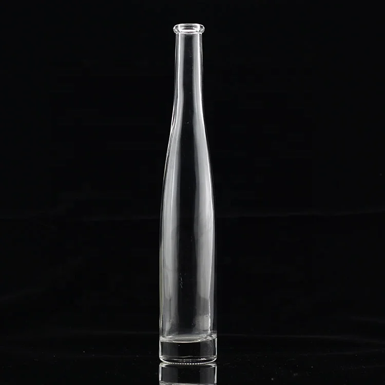 200ml 300ml 375ml Slender shape Thin  Liquor Glass Bottle Wine Glass Vodka Bottle For Sale