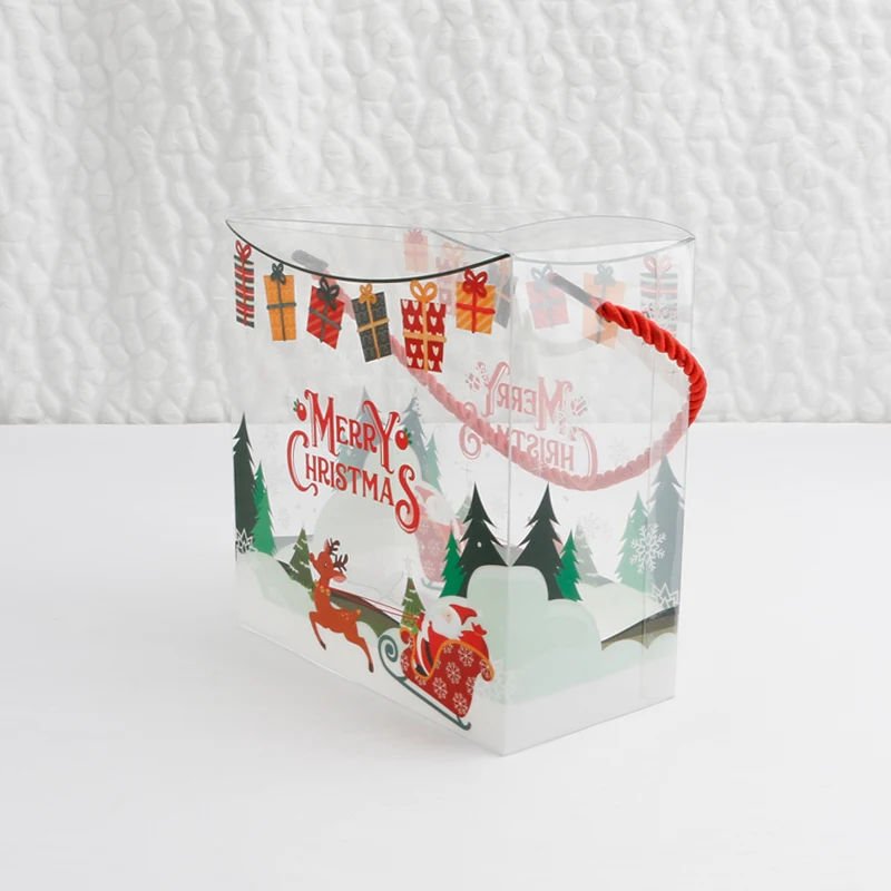 candy foldable printed merry christmas pvc cookie boxes doughnut 2023 bridesmaid paper gift boxes