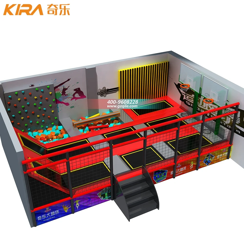 Commercial Used Kids Trampolines Turkey Indoor Trampoline Park For Sale