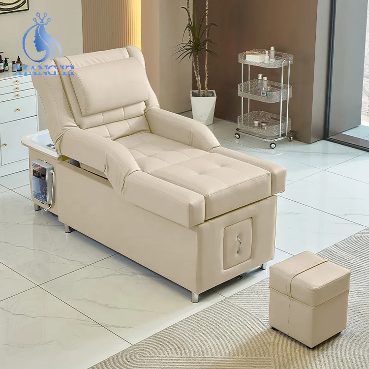 Salon Hair Washing Bed Electric Lifting Foot Spa Massage Chair Head Spa Shampoo Bed
