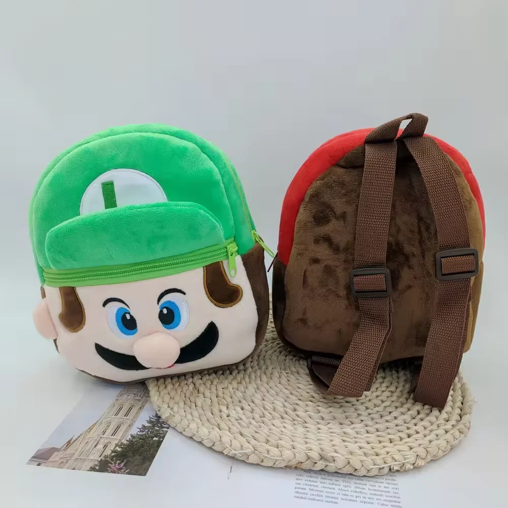 Wholesale Mario Bros Character Plush Bag Big Capacity Mario Figure Backpack Marios Backpack