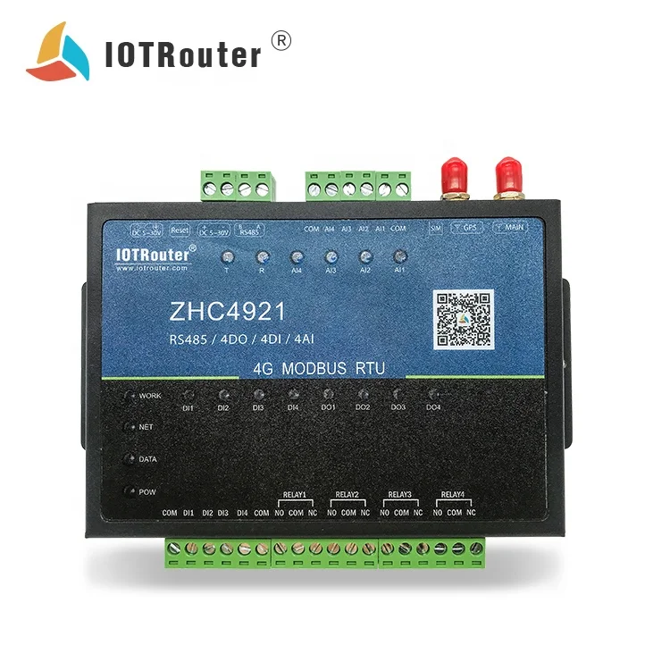 IOT Router ZHC4921 lorawan NB-IOT sensor DTU RTU modem mqtt 4g lte antenna ethernet gateway