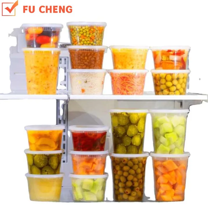 Customized disposable microwavable plastic soup cup portable leakproof bento cup lunch box