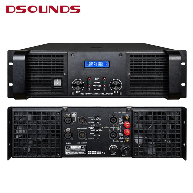 ClassTD power amplifier 2x2300W 3U outdoor amplifier professional power amplifier