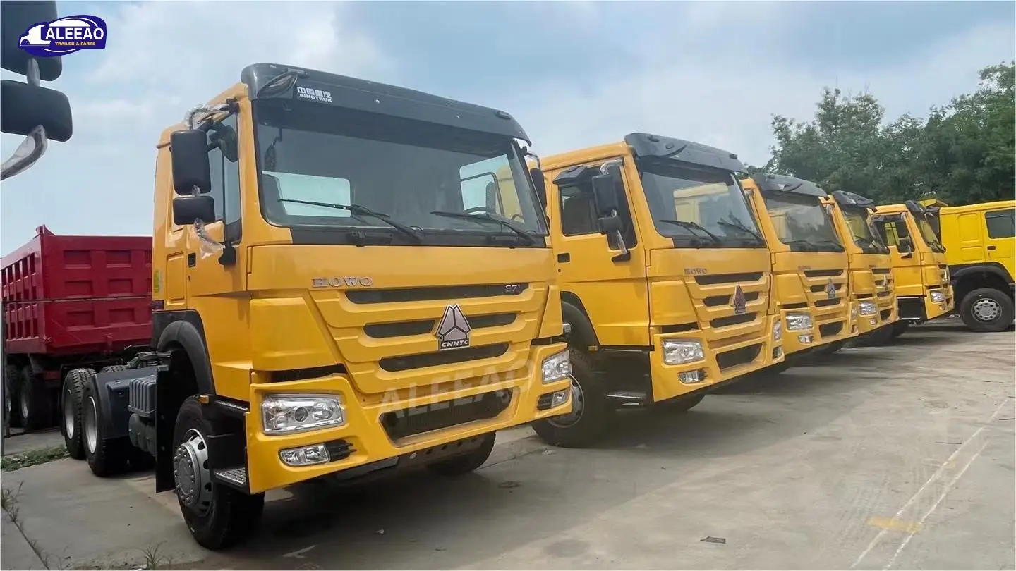 HOWO Used 6X4 371HP Euro2 Tractor 10 Wheels Truck Head HW76 Cab Truck Tractor For Sale