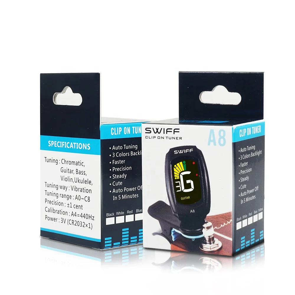 SWIFF A8-CS клип на бас скрипка укулеле гитарный тюнер хроматический тюнер