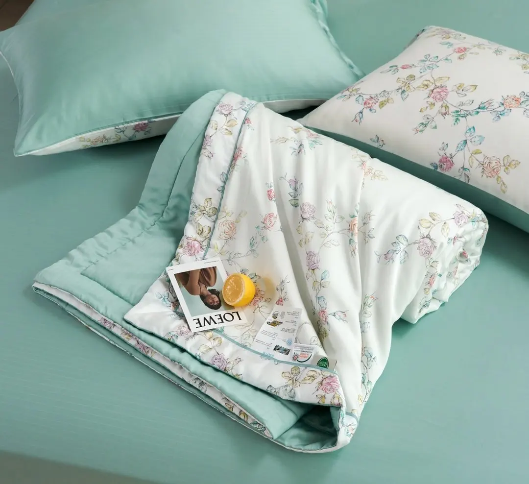 Skin Friendly Four-Piece Suit 3D Printing Tencel Sheets Bed Set Bedding