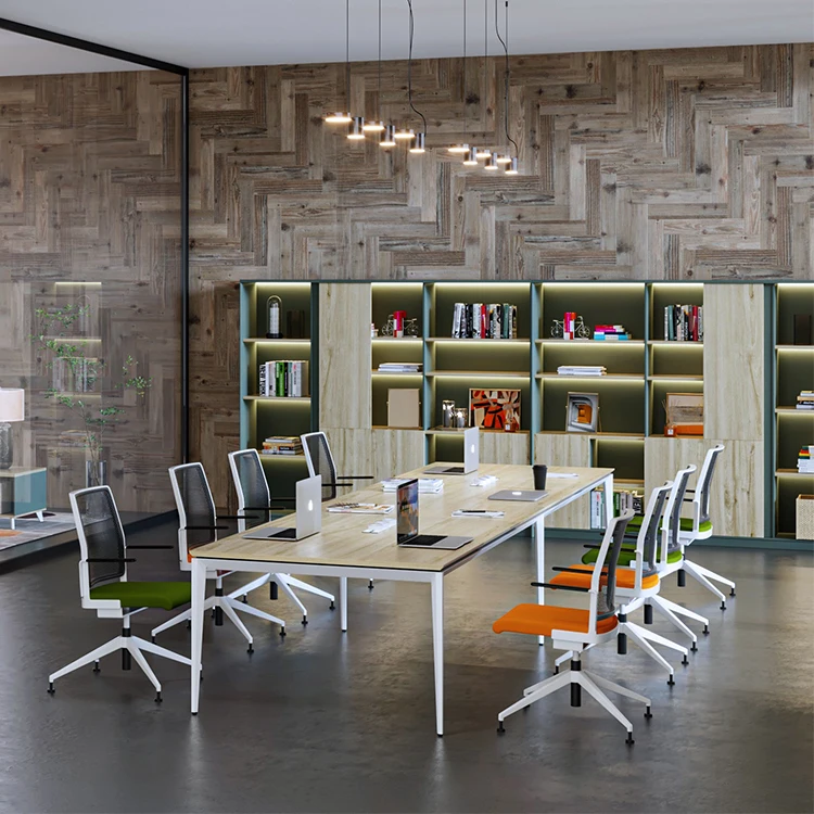 China Supplier High-Quality Modern Wooden 8-12-Seat Conference Desk And Chair Set Conference Table And Conference Table