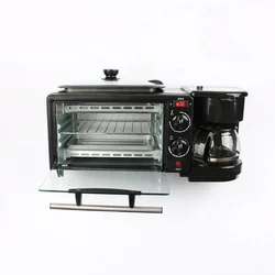 Hot Sell Multifunction 4 in 1 Breakfast maker Set Toaster Coffee Maker for	cookie depositor machine