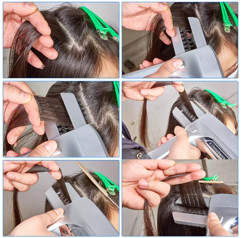 S 6D Hair Extension Kit 6D 3rd Generation Traceless Hair Extension Tool Simple Hair Extension Gun Full Head In Just 20 Minutes