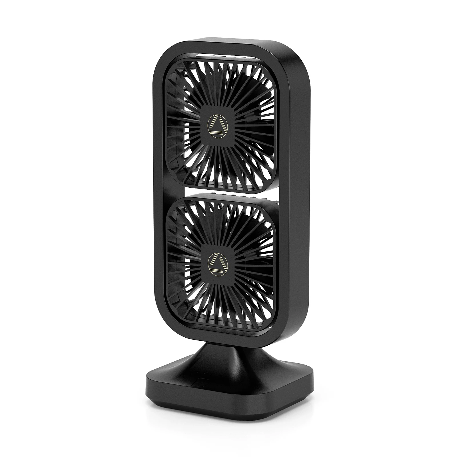 Top Quality Double Blade Rotating  Li Battery 10W Oscillating  Plastic Small Tower Rechargeable Fan Customized