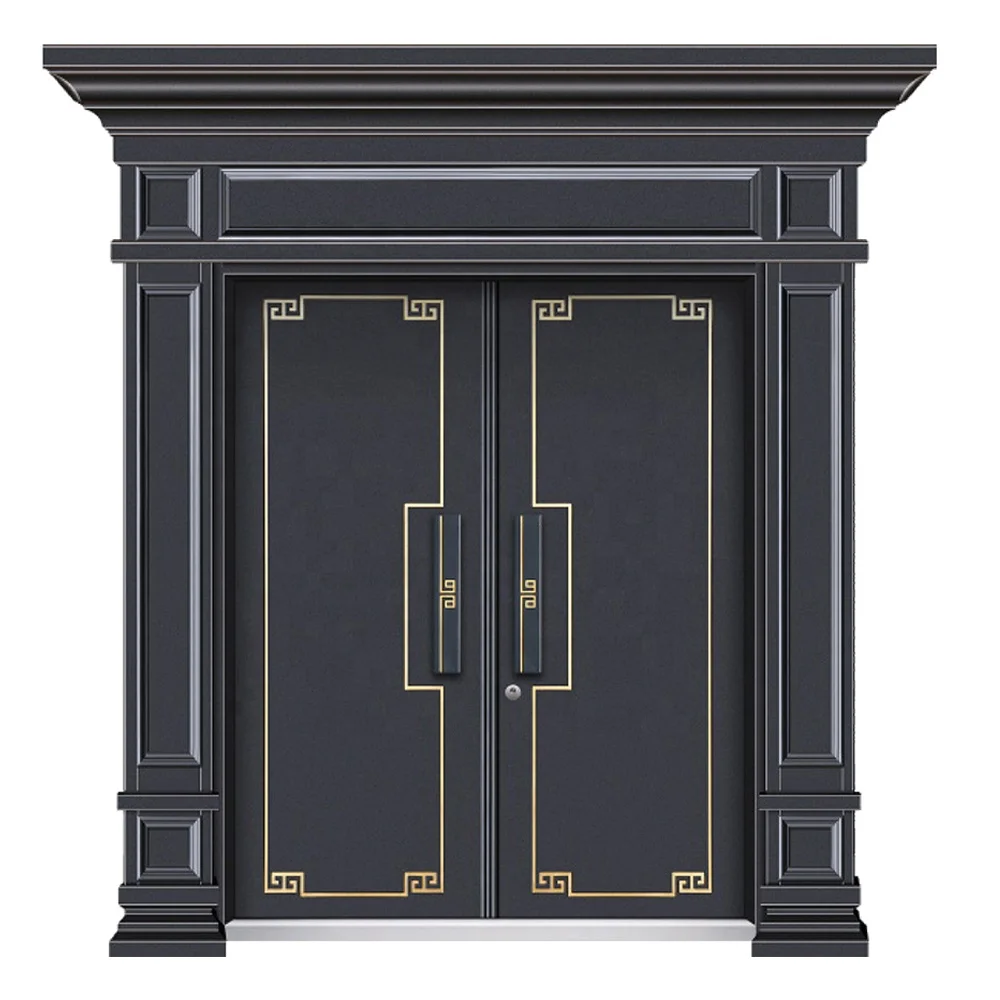 House Main Gate Design First Floor Entrance Doors Steel Security Opening Door for Villa