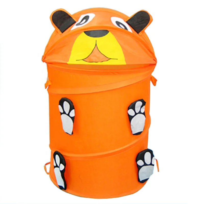 OEM custom cartoon puppy cute animal laundry basket large laundry basket collapsible storage bucket