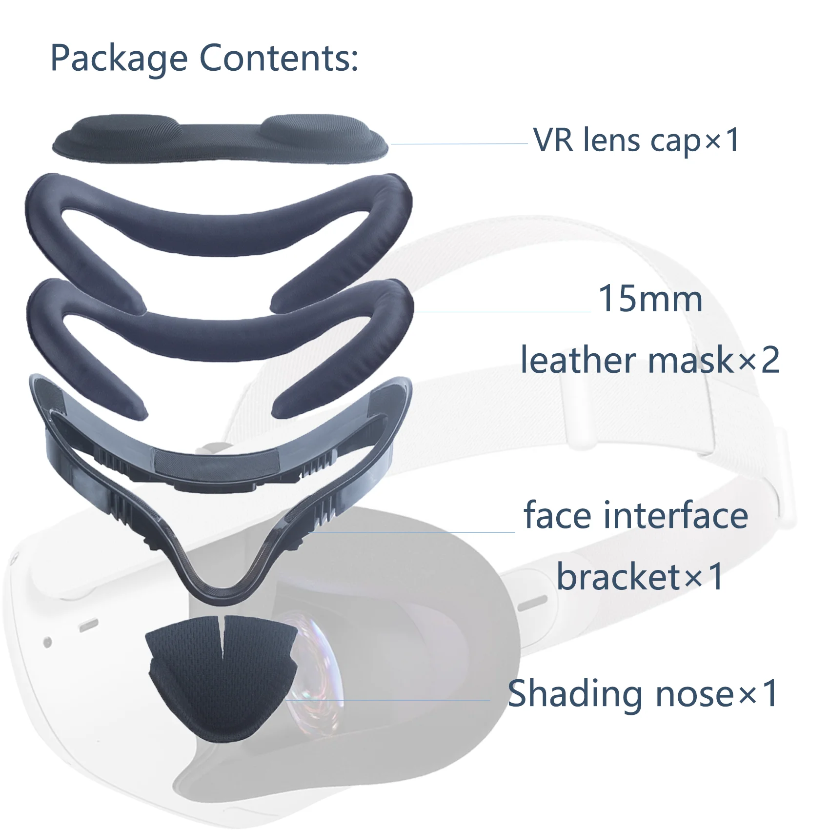 FOR VR Glasses Replacement Face Pad Upgrade Accessories suitable for Oculus Quest 2 Sweat Resistant Lens Cover Leather Pad