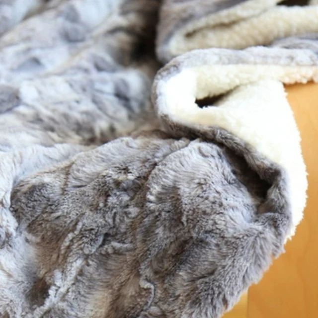 Mink royal blanket mora faux fur