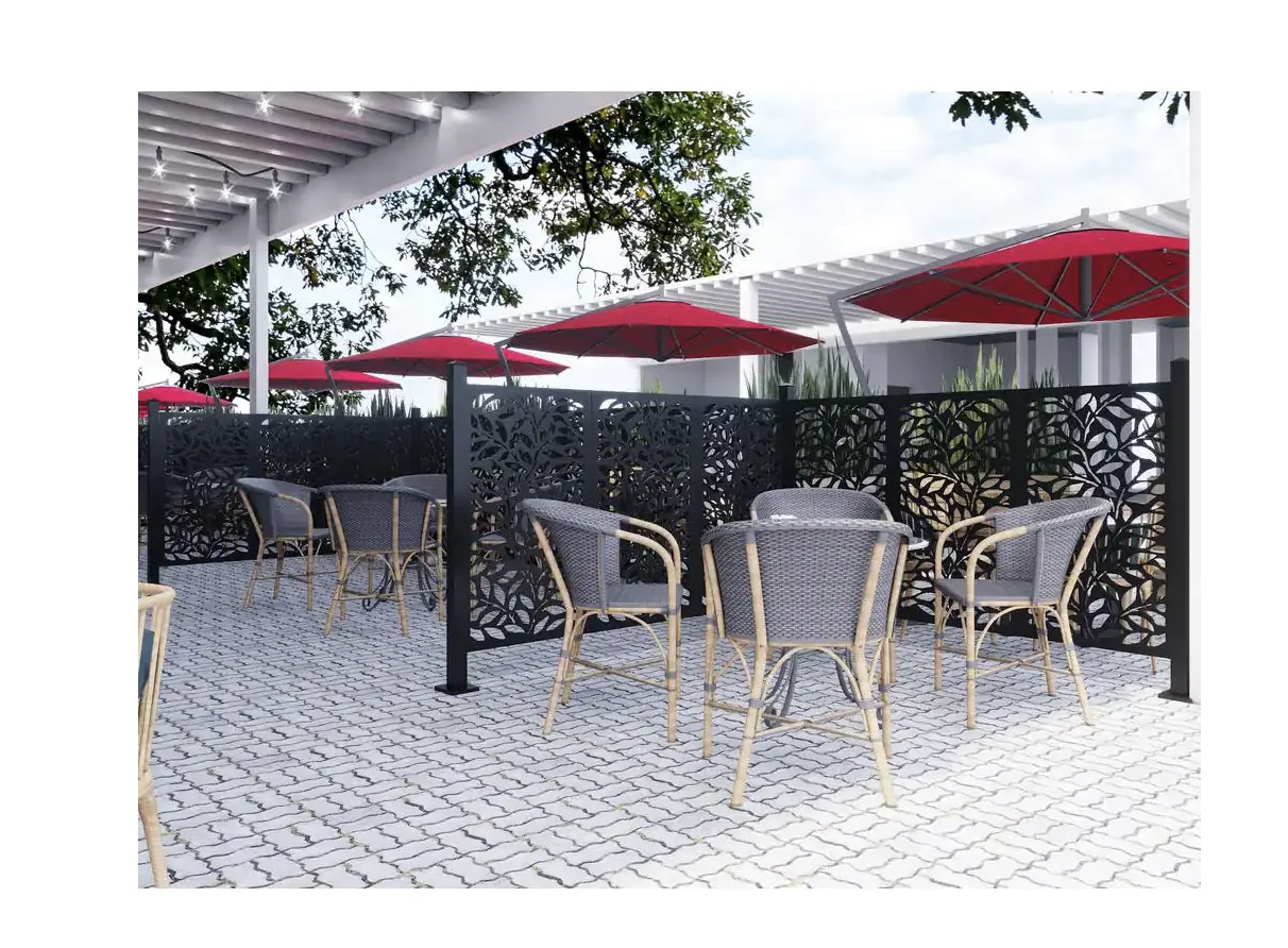 High Quality Outdoor Metal Black Privacy Fence Screen